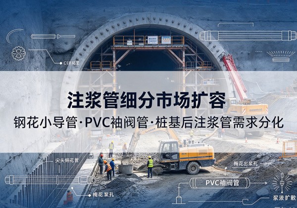 同江注浆管细分市场扩容，隧道钢花小导管、PVC 袖阀管、桩基后注浆管需求分化